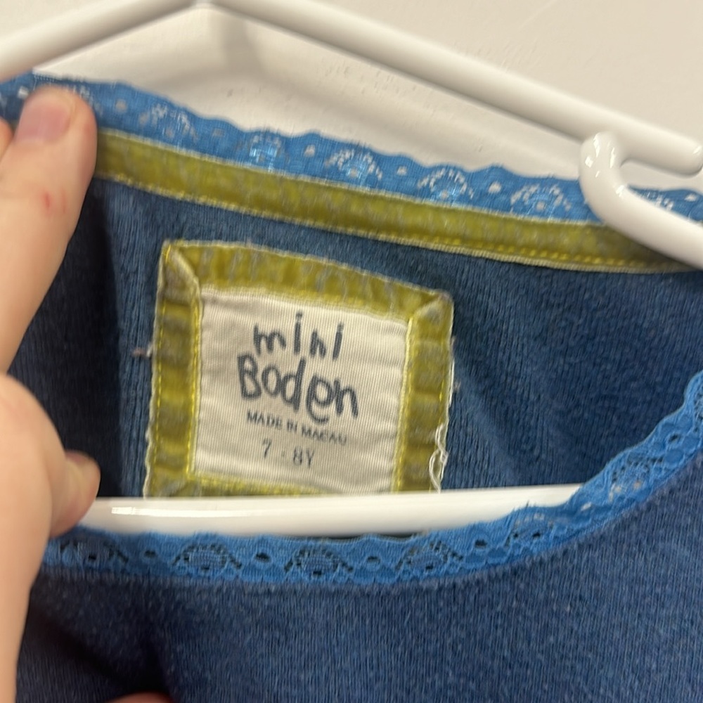 Mini Boden blue thermal long sleeve 7-8 - Picture 2 of 6